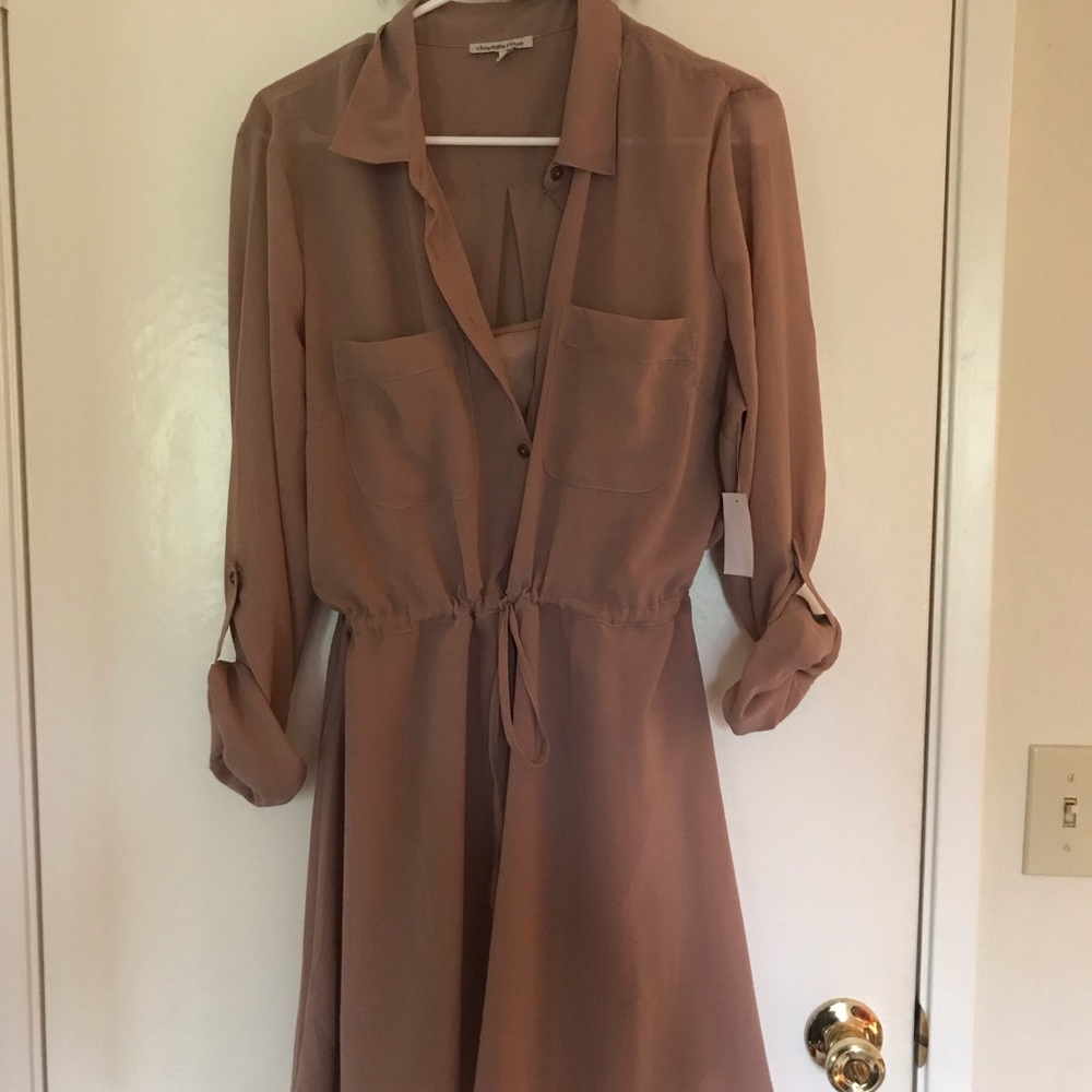 Charlotte Russe Shirt Dress- Blush